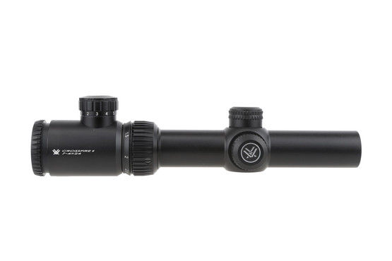 Vortex Optics Crossfire II 1-4x24mm Riflescope is made of a single piece of aluminum